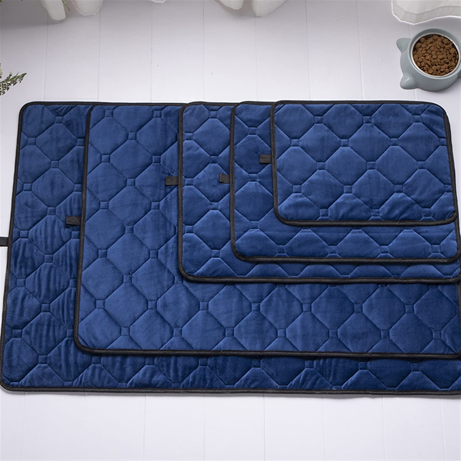 Tapis de Propreté Jetables Winter Warm Dog Bed Mat Washable Pad Reusable Diapers for Large Absorbable Pet Environment Protect Car Seat Cover Tapis de Propreté Réutilisables(Blu,XXL 80x120cm)