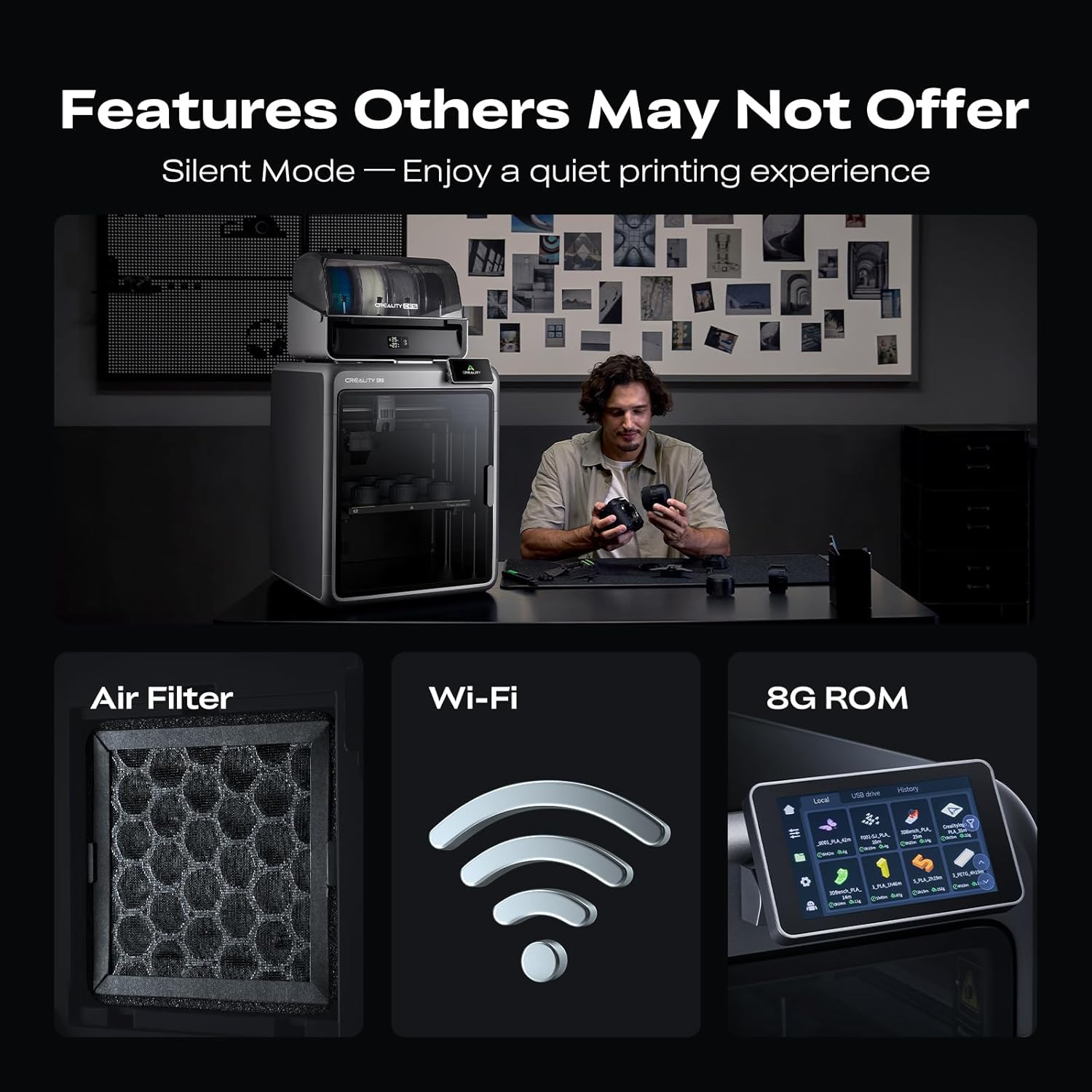 Creality K2 Combo 3D Printer, Multicolor Printing with CFS, Max 600mm/s Printing Speed, Smart Auto Leveling & Al Camera, Next-Gen Direct Drive Extruder, Build Volume 260 * 260 * 260mm