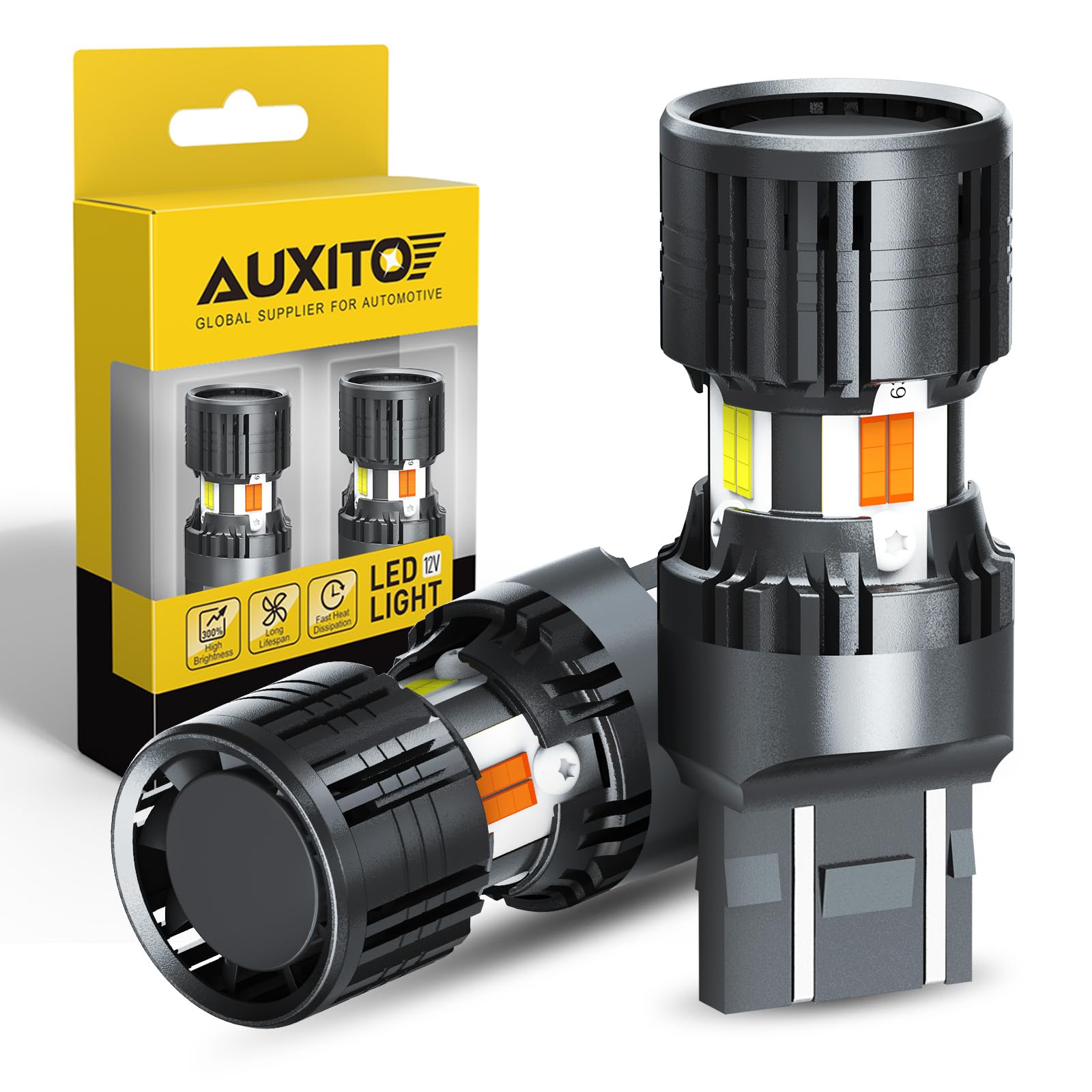 AUXITO CANBUS 7443 7444NA Switchback LED Bulbs with Built-in