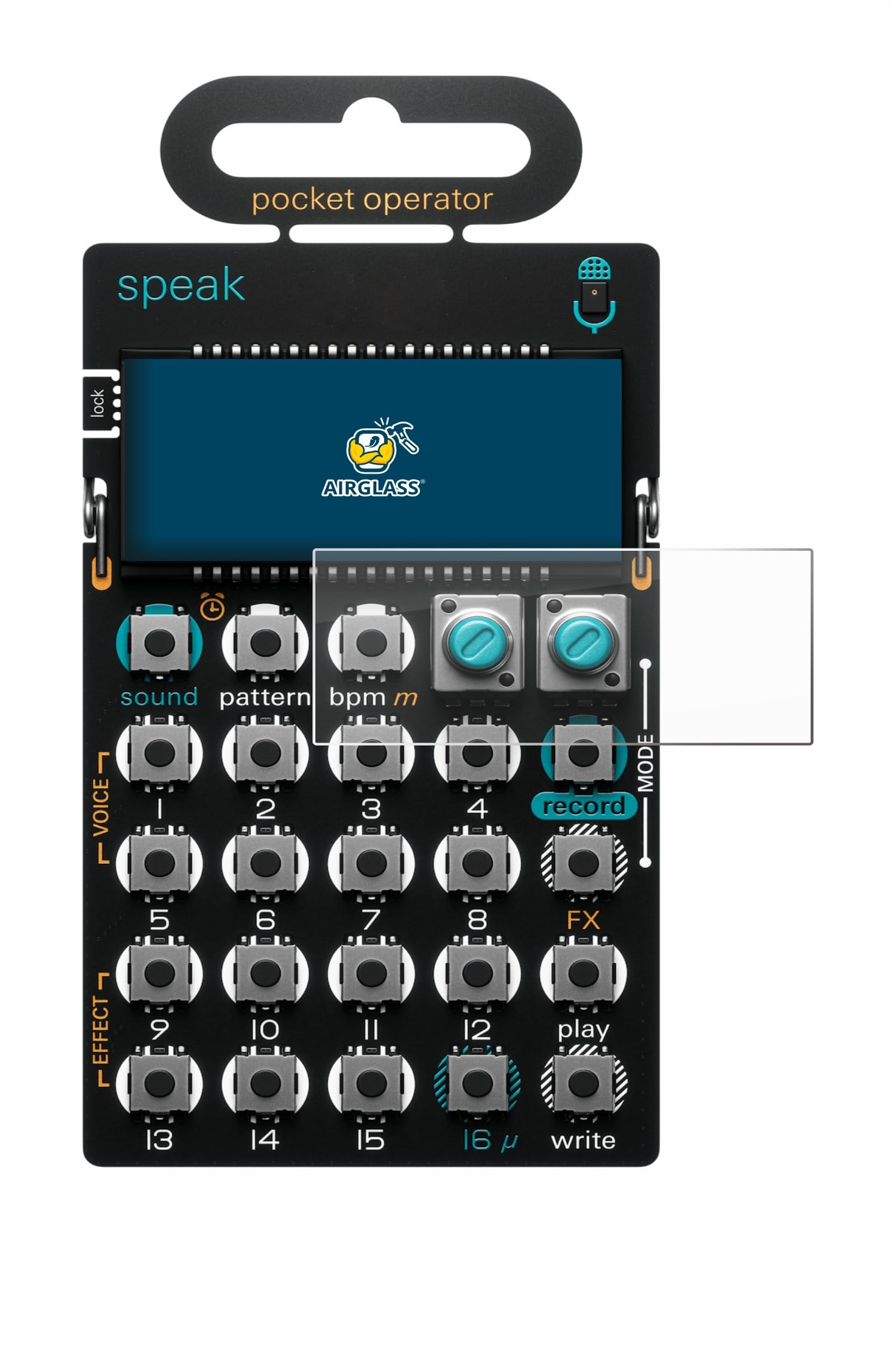 brotect Glass Screen Protector Film Compatible with Teenage Engineering PO-35 Speak - Glass-Foil 9H Protection [Scratch Resistant, High Clarity]