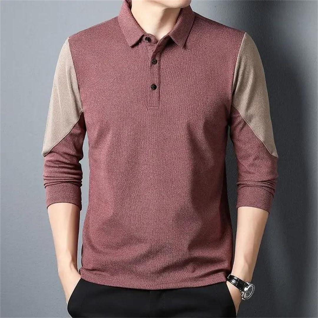 Sudaderas tipo polo holgadas de manga larga para hombre