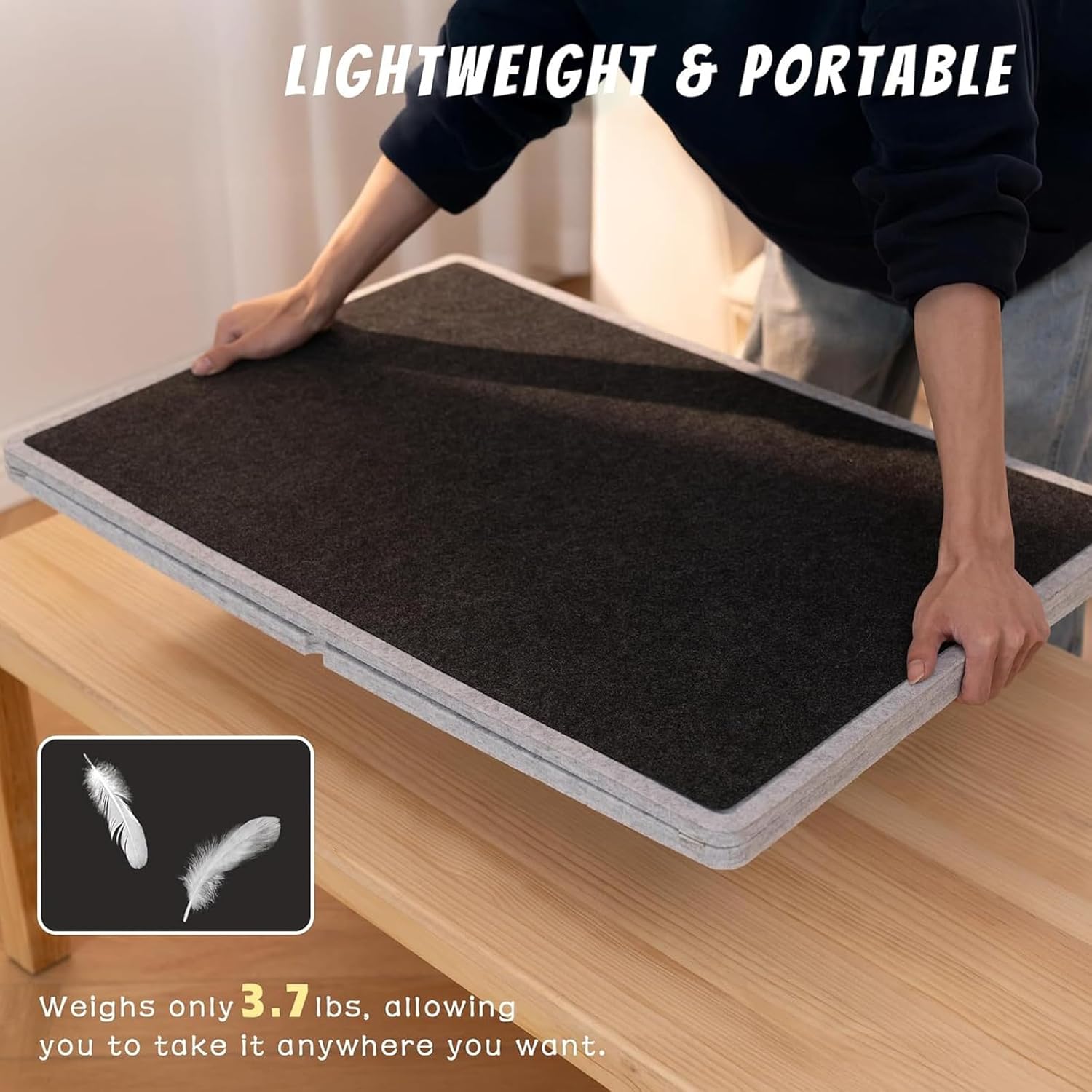 Versatile Tiltable Puzzles Table Nonslip Felt Integrated Stand Space Efficient Foldable Design Adults Sturdy Tilted Puzzles Board with Base