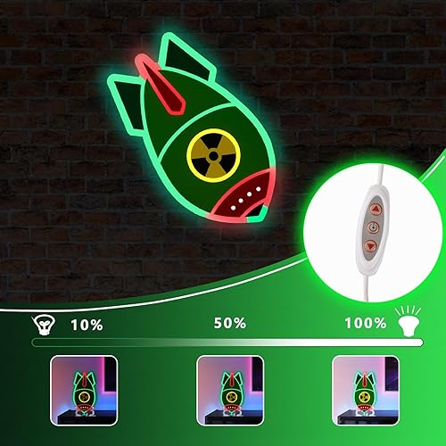 Miniatura 3 de Letreros de neón 3D para decoración de pared, decoración de habitación, letrero de luces LED para jugador, adolescente, regalos para hombres.