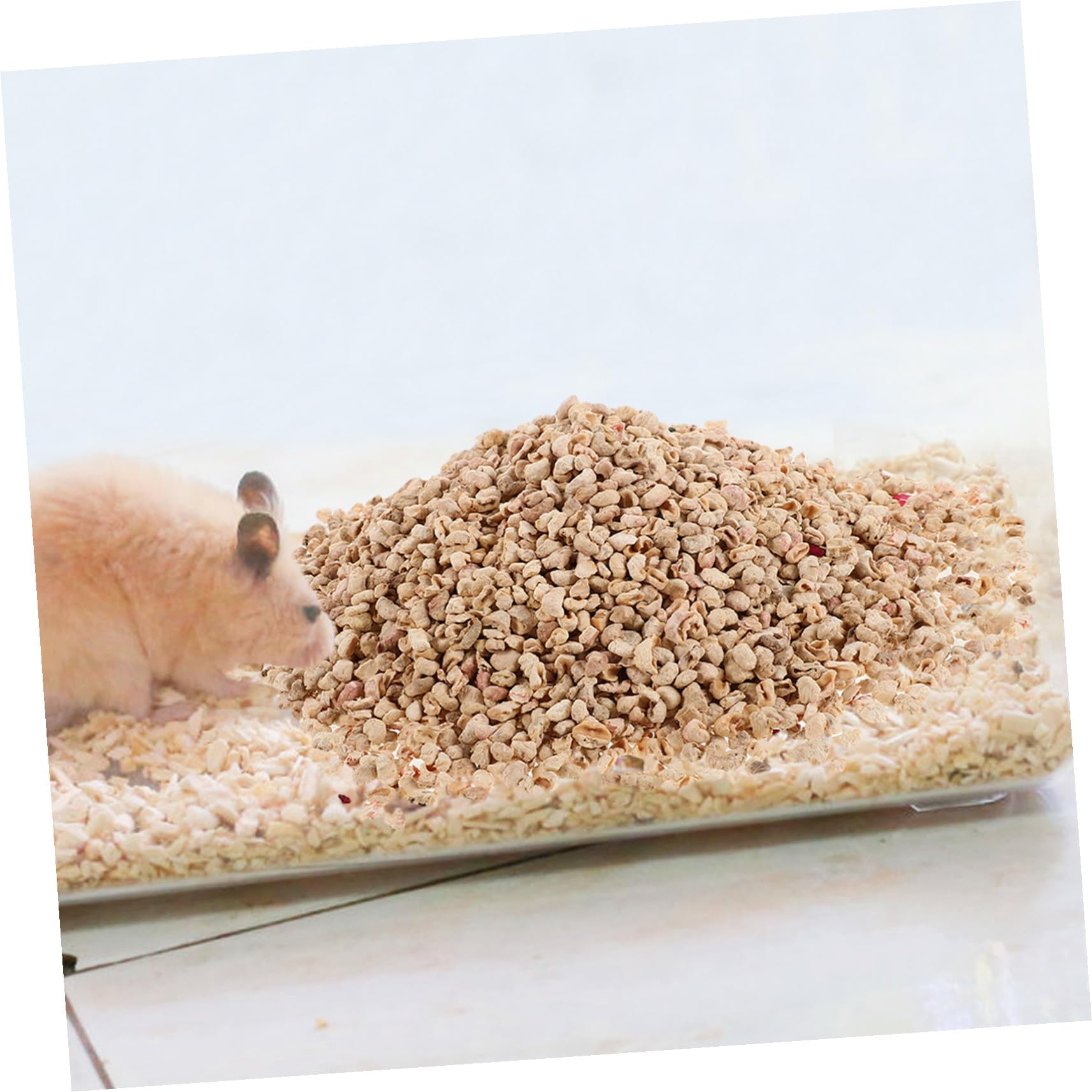 Sosoport 1000g Lettiera di Pannocchie di Mais Naturale Lettiera per Criceti e Roditori Materiale di Nidificazione Senza Sostanze Chimiche per Habitat Interni di Animali Domestici