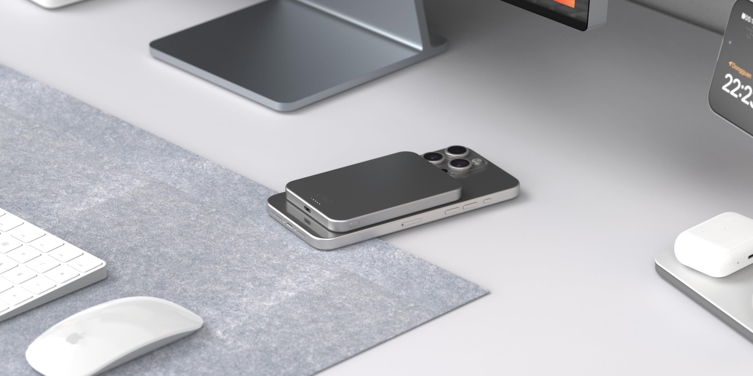 LINQ Magnetyczny bezprzewodowy powerbank 5.000
