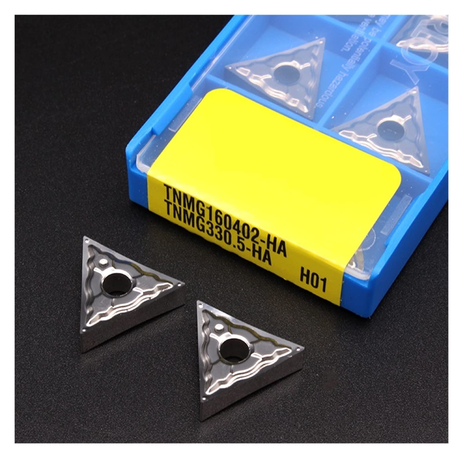 Torneado de insertos indexables de carburo 10 piezas TNMG160402 HA H01, cuchilla de corte aluminio, herramienta torneado, herramientas CNC