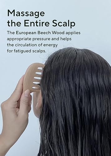 Miniatura 6 de AROMATICA Juego de potenciador de raíces de romero y masajeador de cuero cabelludo de madera, masajeador de cuero cabelludo con suero de cuero