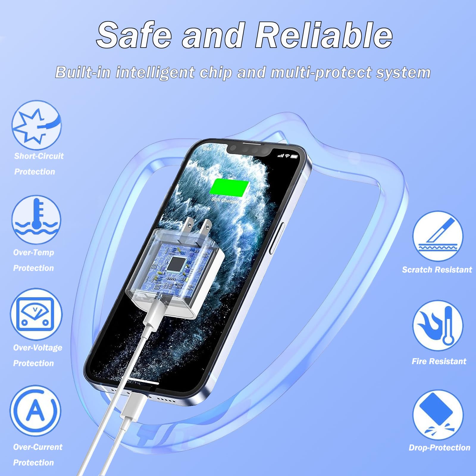 Apple MFi-zertifiziertes Lightning-Kabel für Apple iPhone Ladegerät-J20