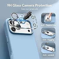 Vista 1088 de GONEZ Funda de silicona para iPhone 15 Pro Max, compatible con Magsafe, protector de cámara + protector de pantalla, forro de microfibra suave Negro