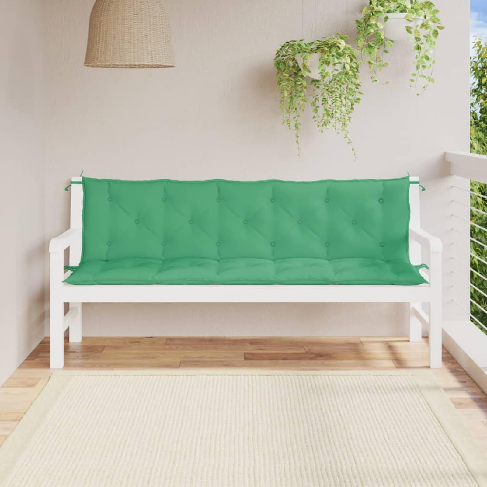 BaraSh Cuscino per Dondolo Verde 180 cm in Tessuto,Cuscino per Dondolo,Cuscino per Dondolo da Giardino,Cuscino per Panche(SPU:315033)