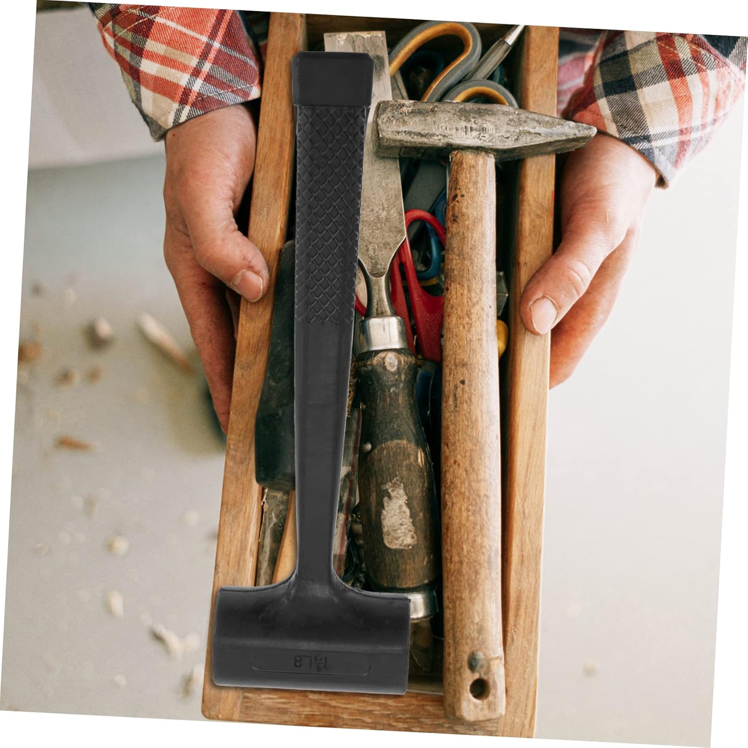 2pcs Rubber Hammers for Tile Installation Multi-purpose Mallets for Woodworking and Home Use Shock-absorbing Design for Flooring and Crafts