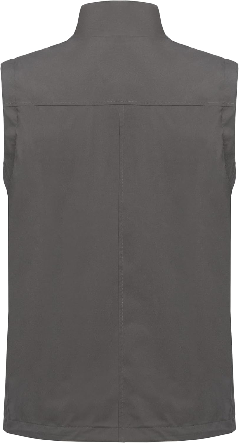 Little Donkey Andy Men's Lightweight Quick Dry Vest Windproof Sleeveless Jacket with 11 Pockets for Travel Fishing Hiking