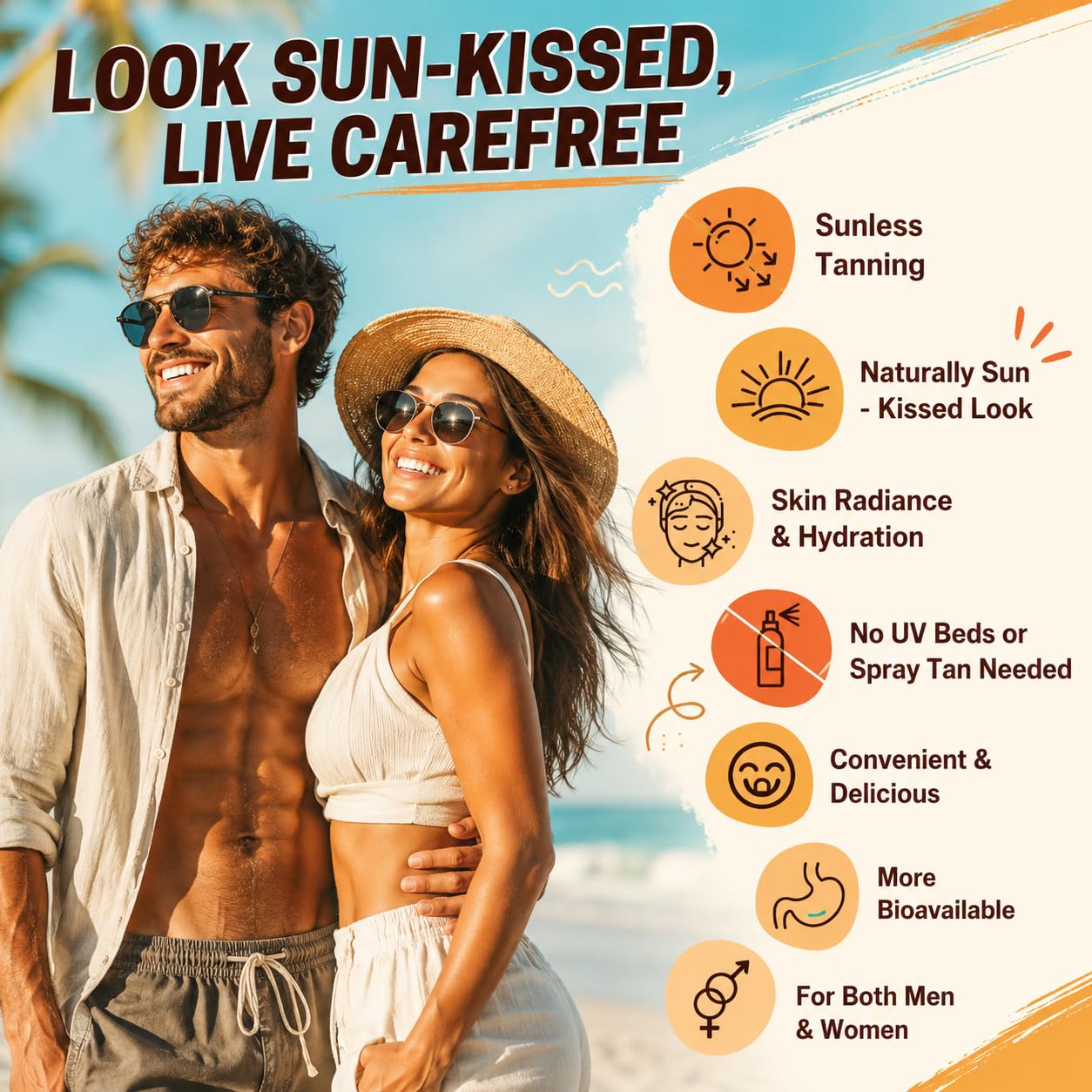 Tanning Gummies with Astaxanthin – Golden Glow & Skin Radiance – 60 Count — Amazon image 3