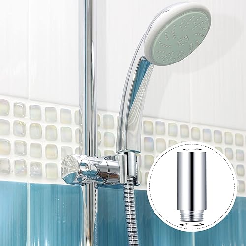 Miniatura 6 de Amylove 2 piezas Brazo extensor de cabezal de ducha de acero inoxidable Extensión de tubo de ducha de 12pt macho a 12pt hembra Rosca de tubo fundido