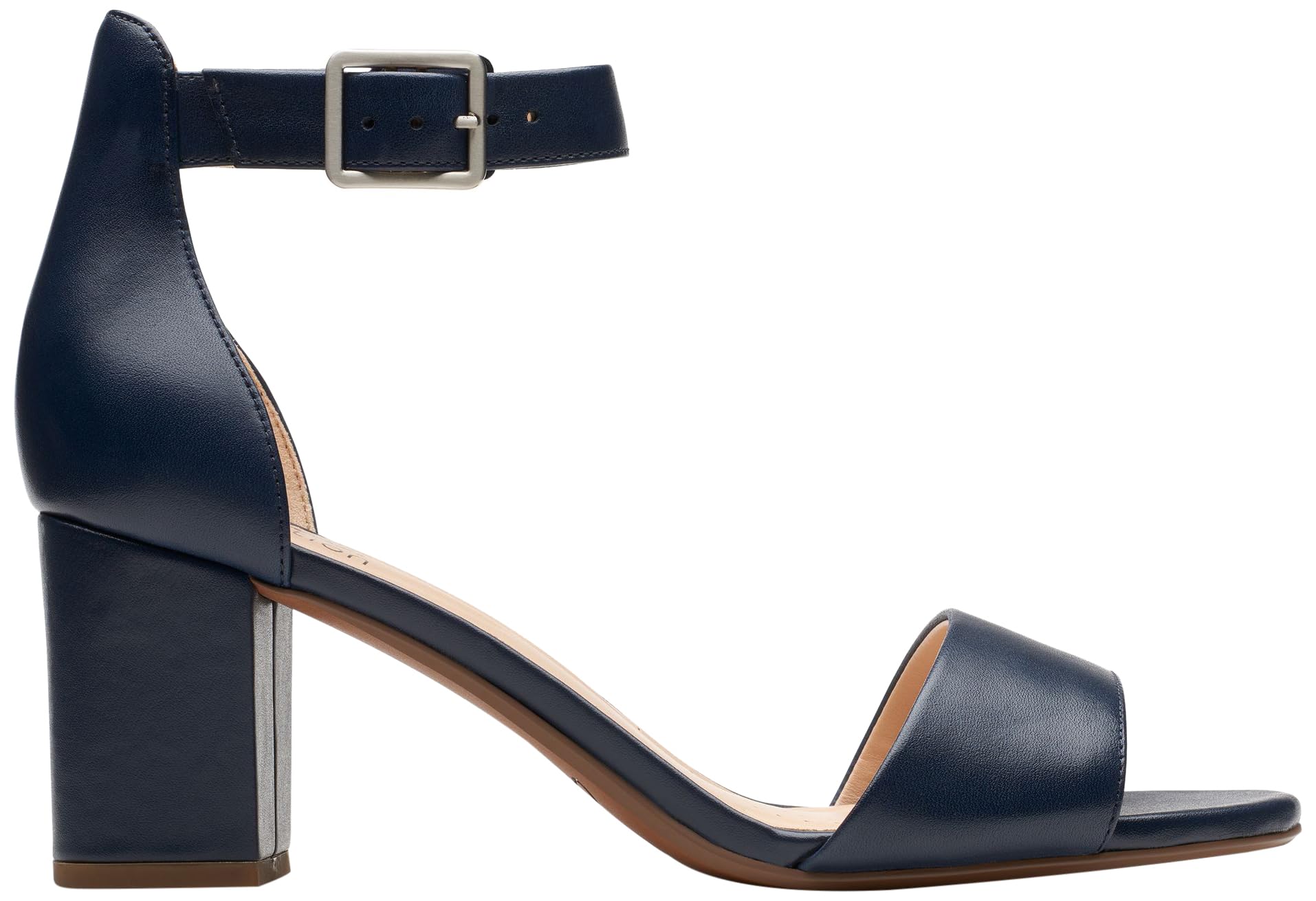 Clarks Deva Mae, Bomba Mujer, Azul Marino (Navy Leather), 40 EU