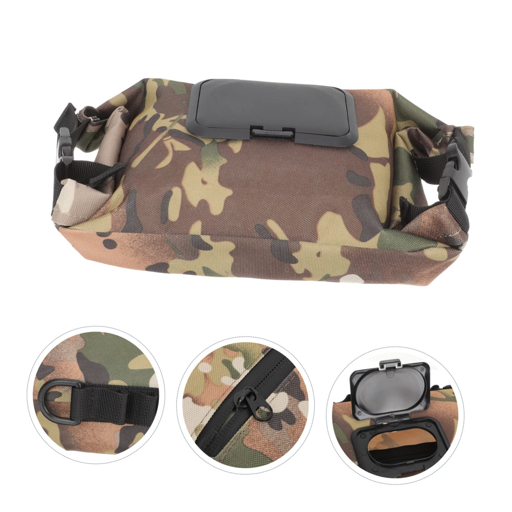 Ciieeo Boîte De 3 Pièces Étui à Serviettes De Pique- en Toile Chauffe-lingettes Mouchoirs De Voiture Étui à Tétine Distributeur De Bureau Accessoires Camping De Bébé