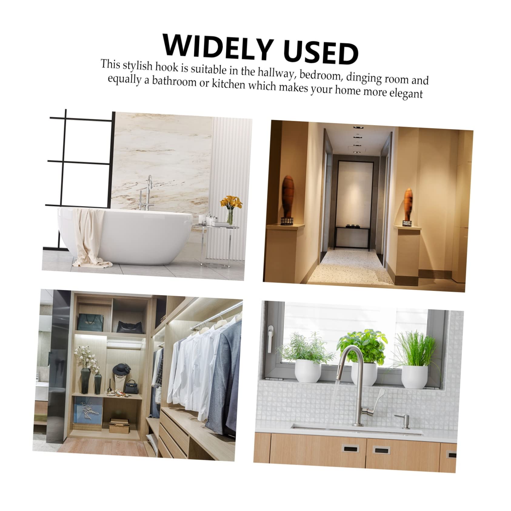 SHINEOFI 3 Series Gancho Para Ropa Sin Perforaciones Colgador De Doble Gancho Ganchos Para Toallas De Baño Ganchos De Pared Para Abrigos Accesorios Para El Baño Aluminio Plata 8 Piezas X 3