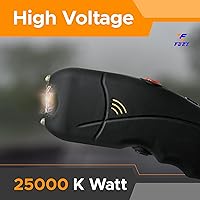 Vista 7 de FURY Cyclone pistola paralizante con linterna, alarma personal, empuñadura cómoda, recargable, carga de pared, estuche de cuero sintético, fácil