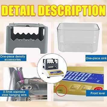 Digital Electronic Gold Purity Tester Machine Precious Metal Analyzer Gold Density Meter for Detection of Gold Silver(120K)
