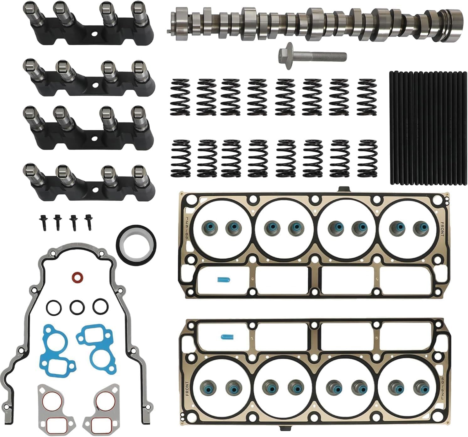 2007-2014 AFM Lifters Kit with Head Gaskets Set & Bolts Fits for Chevrolet Avalanche Silverado Suburban Tahoe Trailblazer Gmc Envoy Sierra Yukon XL Buick Rainier 5.3L