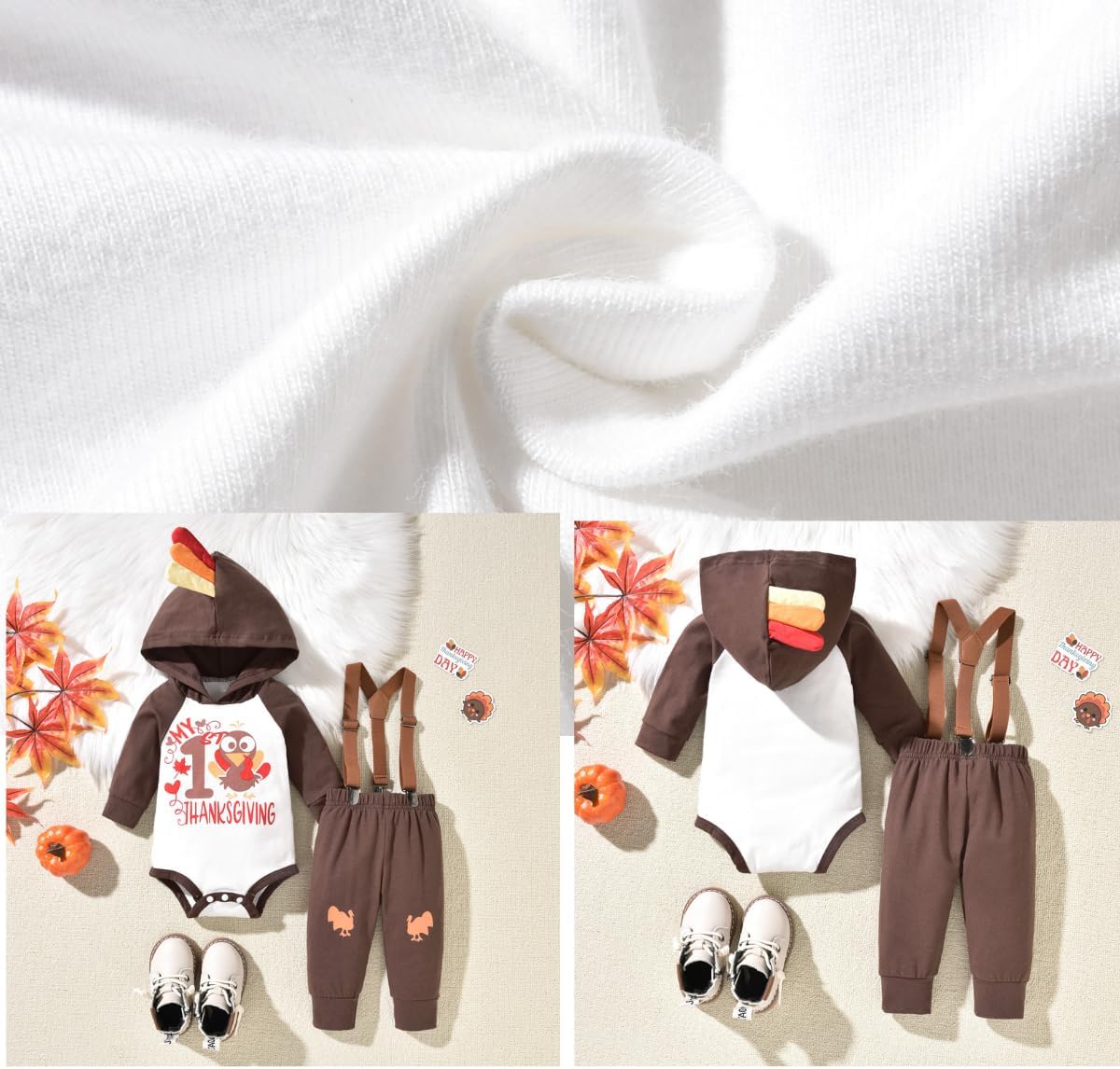 Unutiylo 0-24 Months Infant Baby Boys Christmas Outfit My First Christmas Clothes