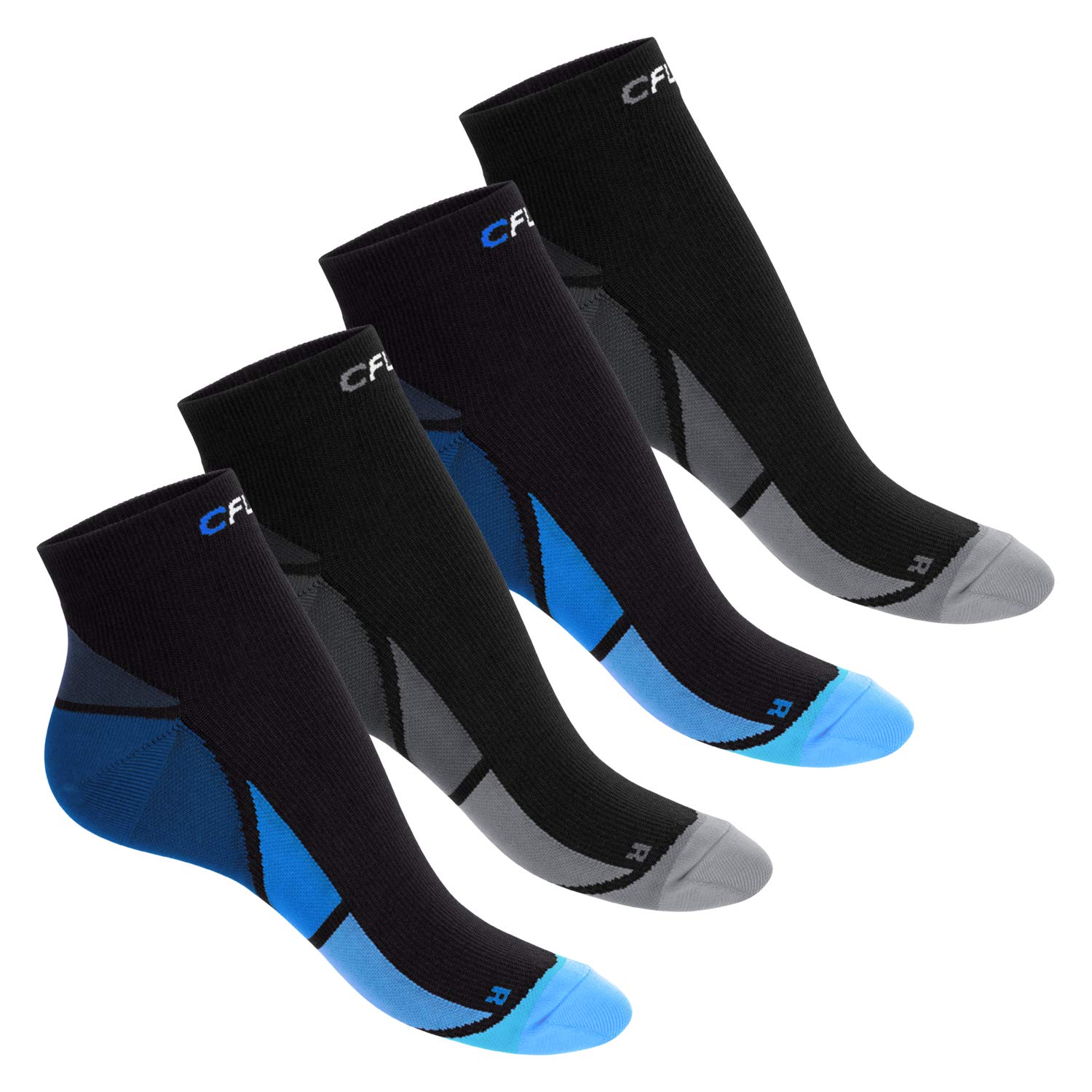 CFLEX Herren & Damen Sport Kompressionssocke (2 oder 4 Paar) Kurzschaft Socken