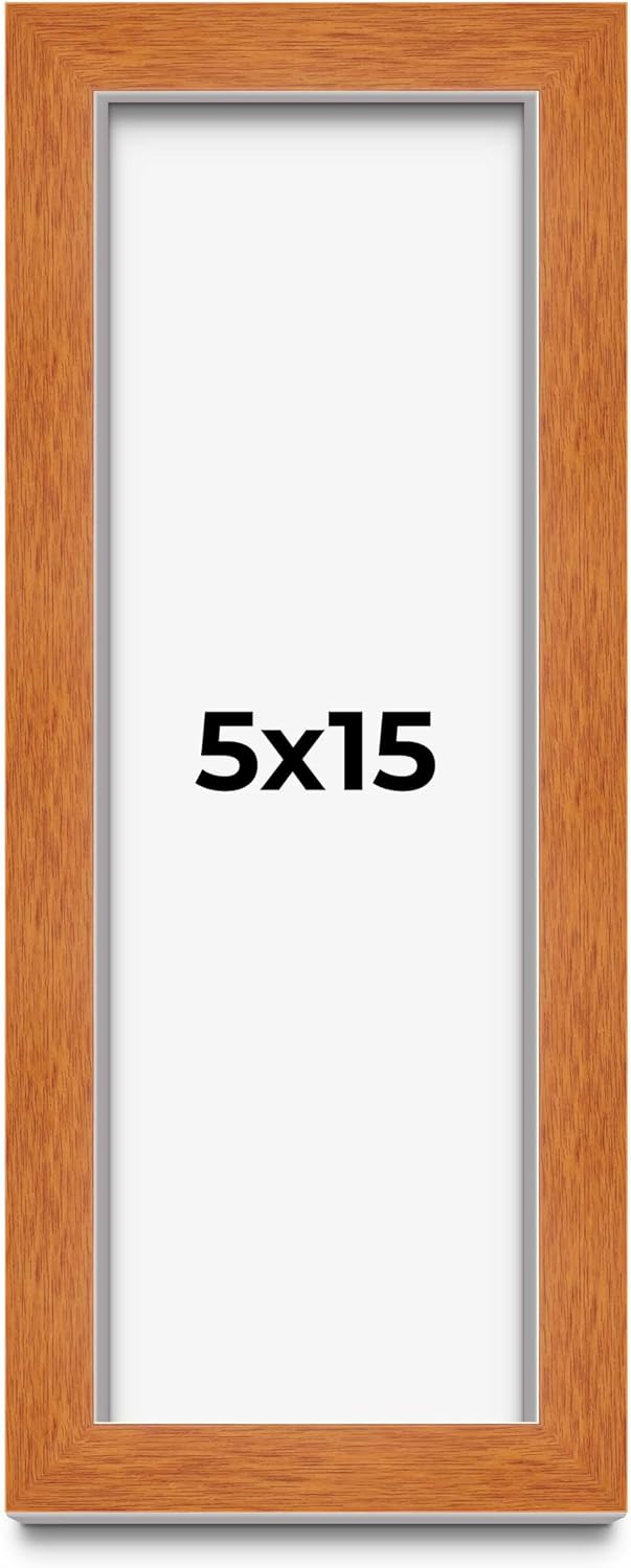 Amazon.com - 5x15 IN Shadow Box Frame Brown | 0.875 Inches Deep Real ...