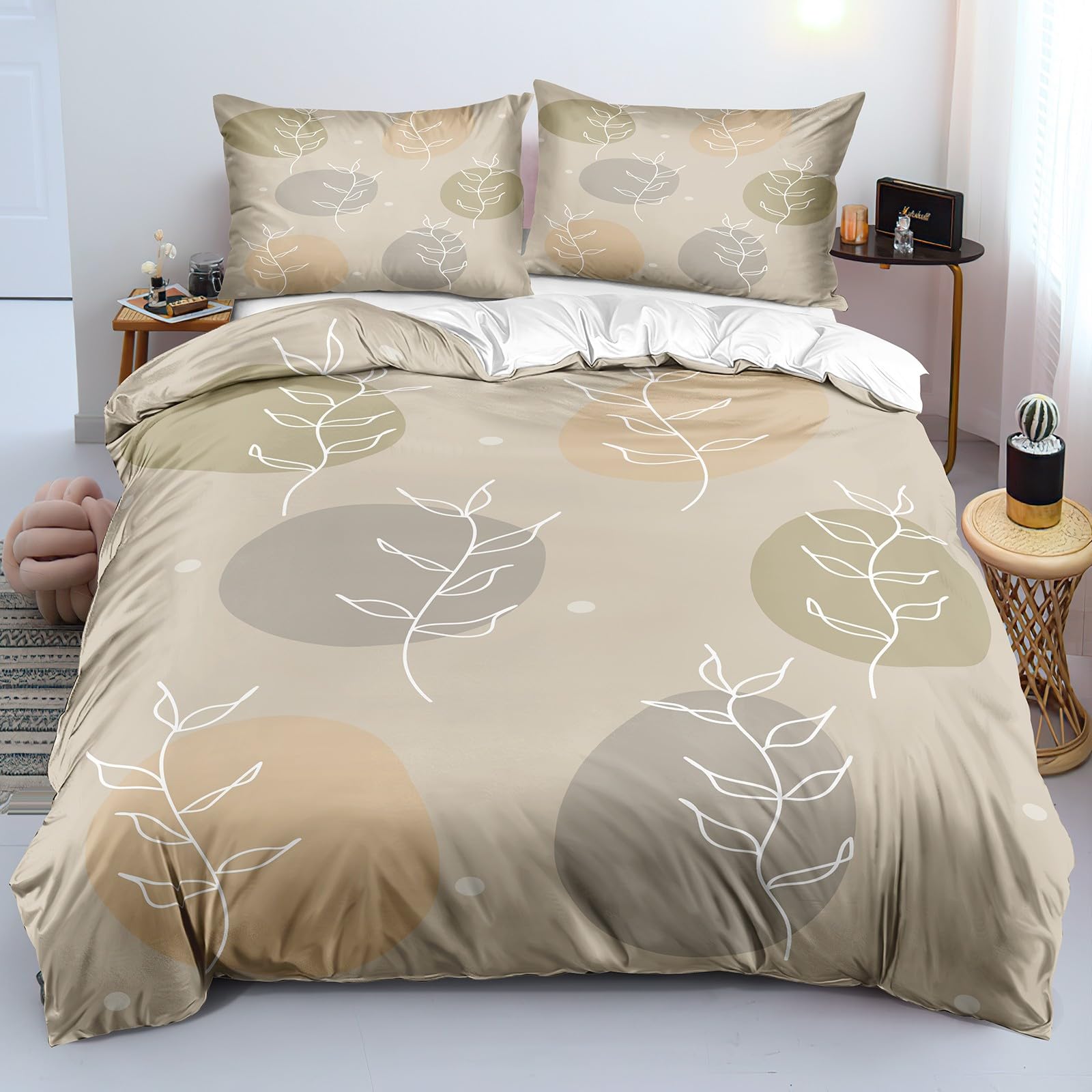 Housse de couette 140x200 dessin animé en microfibre douce avec 2 taies d'oreiller