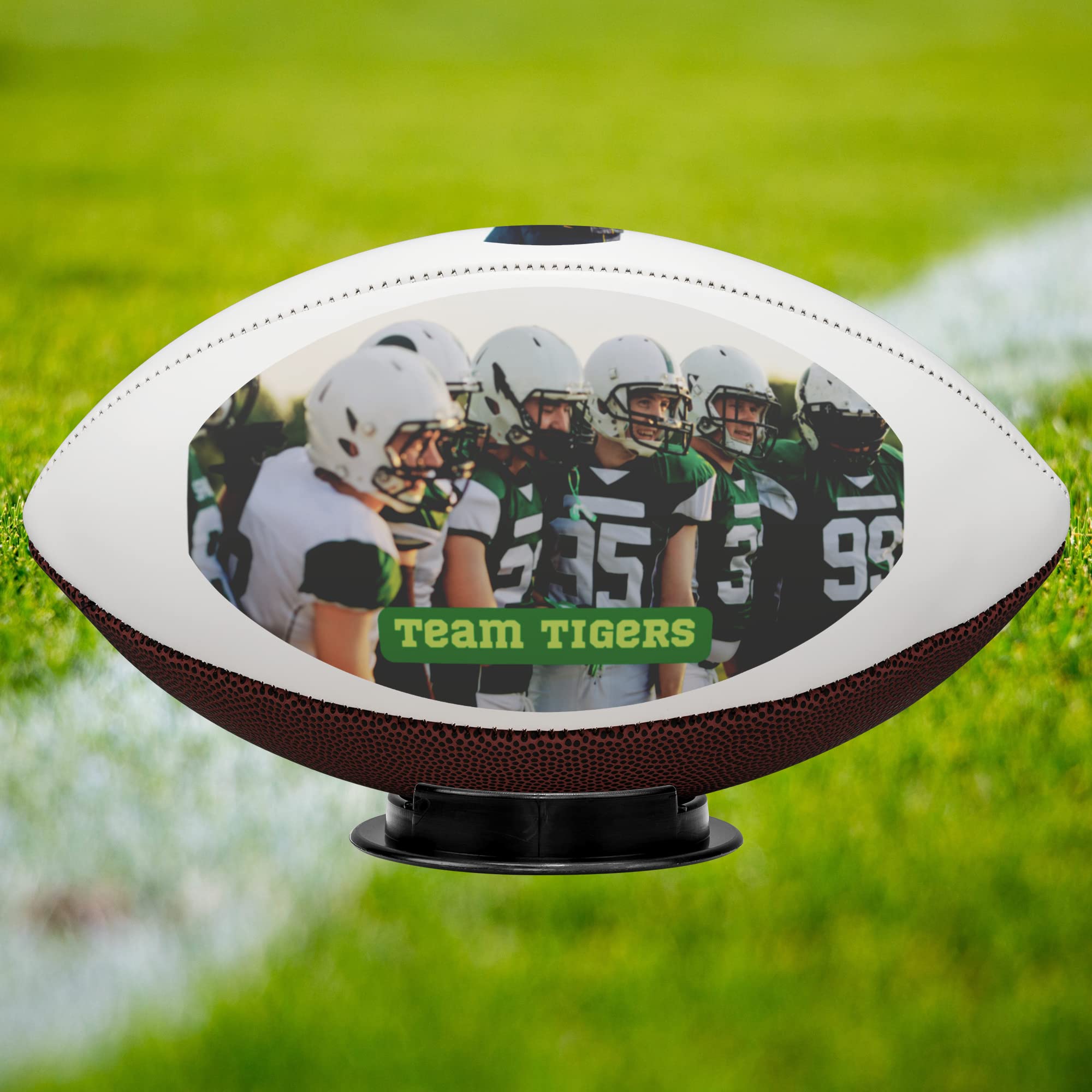 Personalized Football Coach Championship Team Name for Sports Fans Customized College Football Team Photo Game Accessories for Son from Dad Mom Custom Sports Ball Fans Picture Accessories