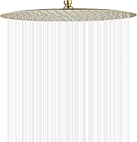 Vista 7 de GGStudy Cabezal de ducha redondo de 12 pulgadas, cabezal de ducha grande de acero inoxidable de alta presión, ducha de lluvia ultrafina, conexión