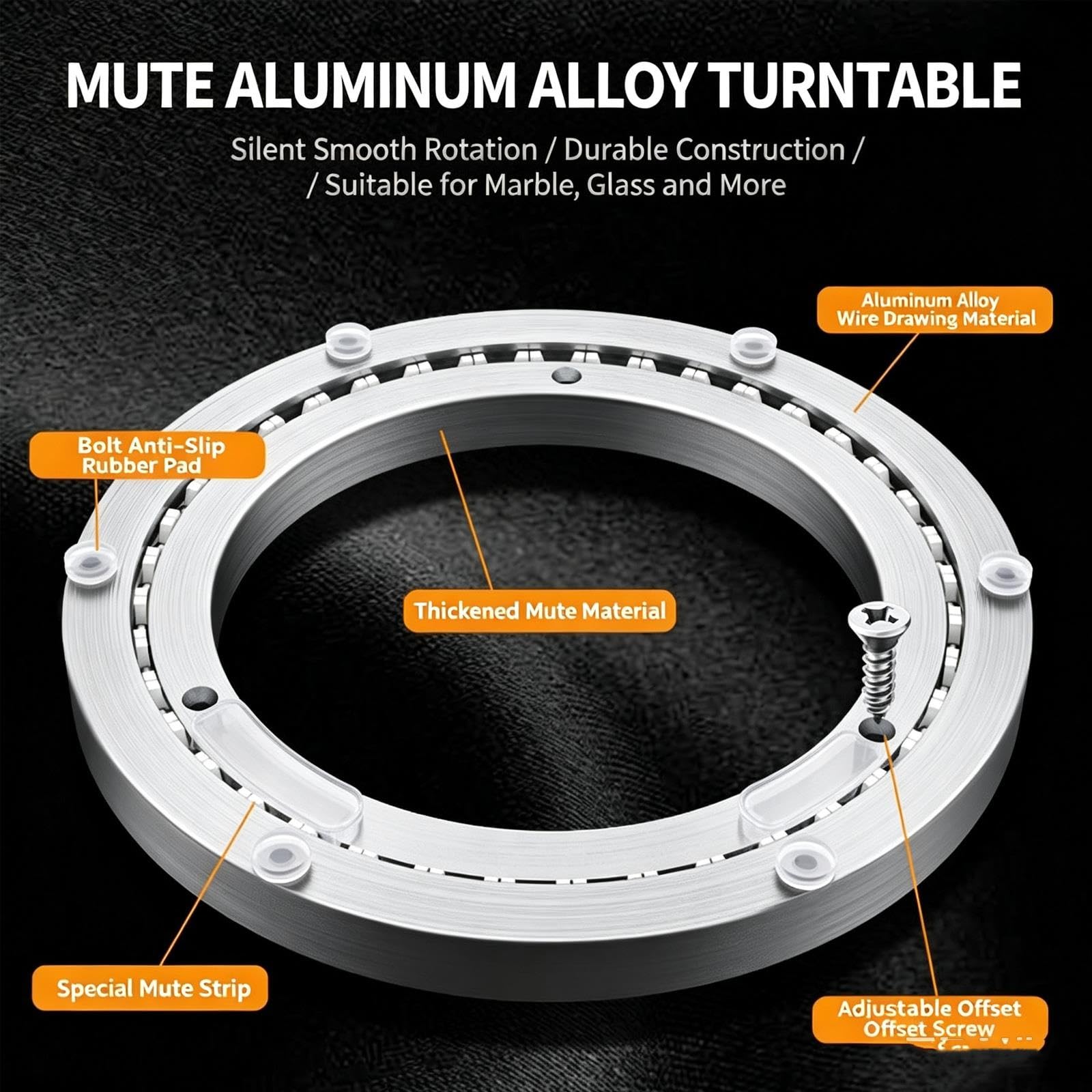 Cuscinetto Lazy Susan, Cuscinetti For Giradischi Rotanti In Metallo