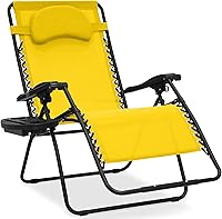 Vista 28 de Best Choice Products Silla reclinable de patio al aire libre de gran tamaño con gravedad cero, plegable, con portavasos y bandeja de accesorios