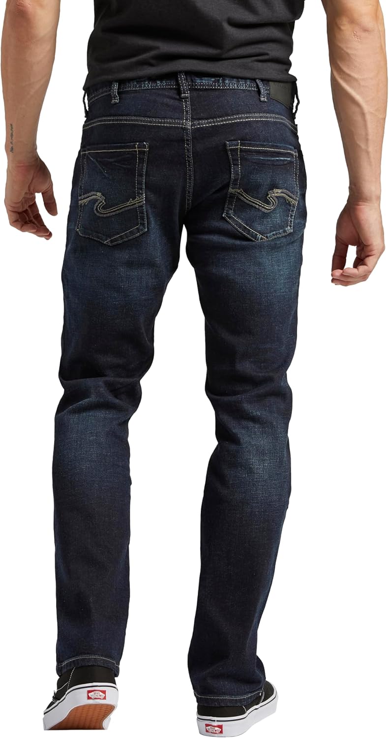 Silver Jeans Co. Mens Allan Slim Fit Straight Leg Jeans - Image 2