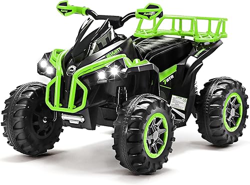 Soar Electirc - Electirc - Vehículo de 4 ruedas para niños de 3 a 6 años, cuatrimoto de 12 V, funciona con pilas, Quad con luces LED, música, alta