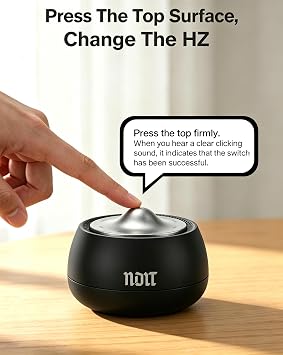 NDLT Portable Electronic Tibetan Singing Bowl, 8 Healing Frequencies (369-963Hz), Auto & Manual Modes, Vibration Therapy with Timer, USB-C Rechargeable Meditation Device for Yoga, Relaxation and Reiki