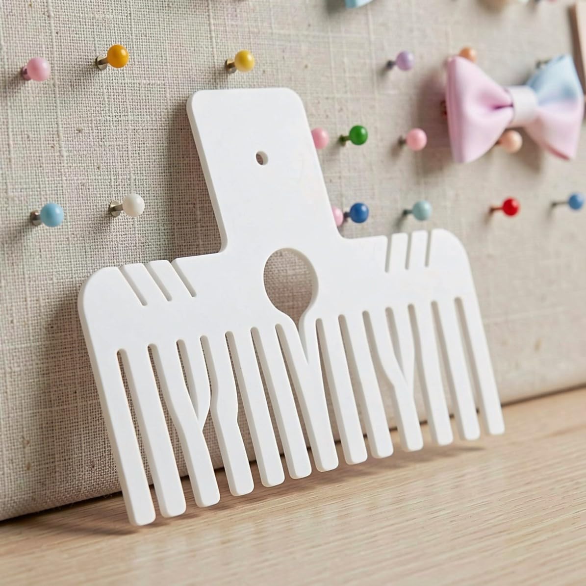 2pcs Plastic Bow Making Comb for Ribbon and Fabric, Reusable Tool