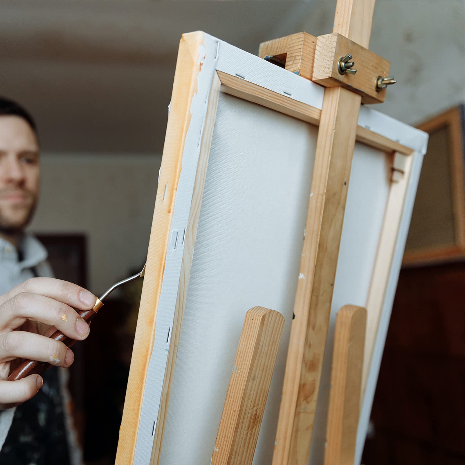 Lurrose Per Tela Legno Massello Telaio Per Olio Facile Assemblaggio Diy Con Barre Per e Appassionati Arte