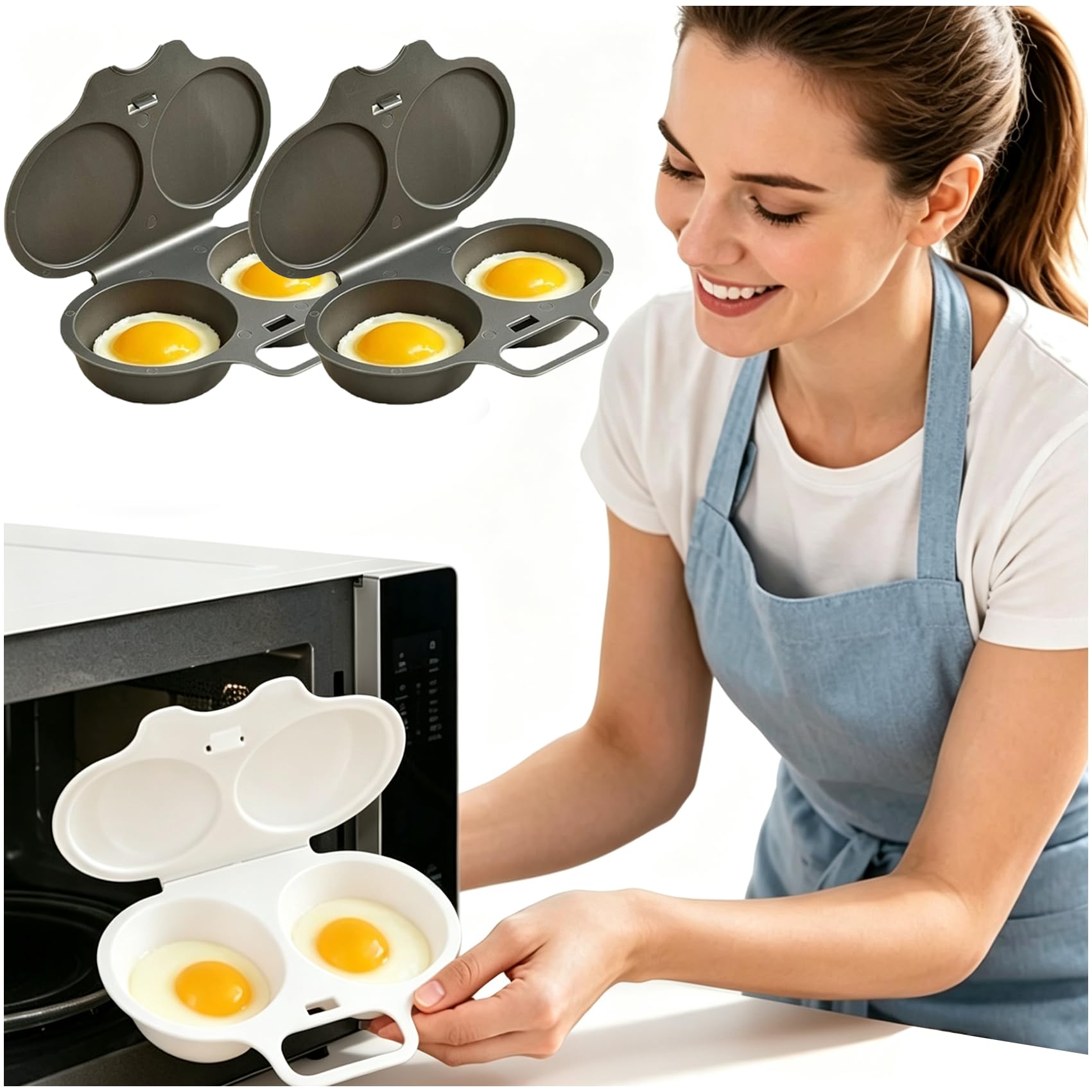Stedwell Egg Poacher, Stedwell and Yaycart Egg Poacher (2Pcs-A)
