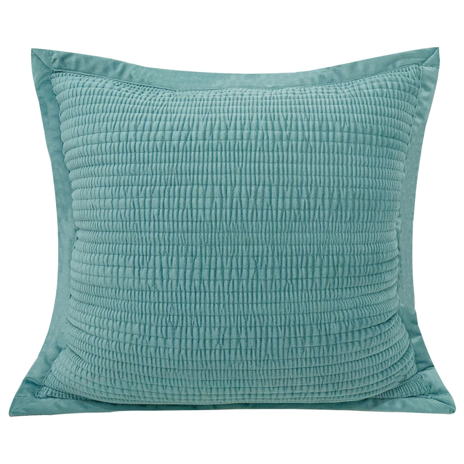COCOPLOCEUS 1 Piece 18x18 Pillow Cover Velvet Striped Pillow Cover Square Cushion Cover Soft Decorative Texture Pillow Covers
