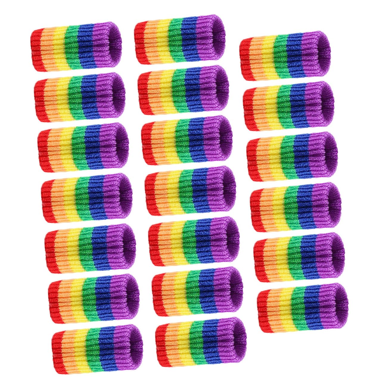 Alipis 20Pcs Finger Sleeves Elastic Sports Finger Protectors for Basketball Tennis Flexible Finger Covers to Prevent Calluses Breathable Sweat Absorbing Design