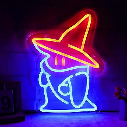 Miniatura 3 de Sombrero de mago con letrero de neón LDE, sombrero de bruja grande con luces de neón, sombras de mago de dinero, capa de fantasma, capa de vampiro,