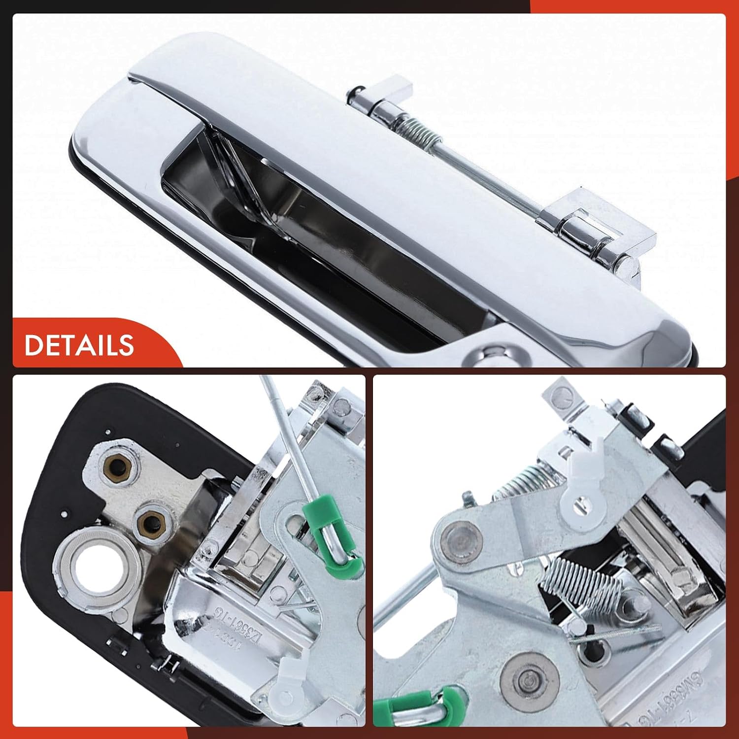 A-Premium Tailgate Handle Liftgate Latch Handle with Keyhole Compatible with Chevrolet Colorado 2004-2012 & GMC Canyon 2004-2012 & Isuzu i-280, i-290, i-350, i-370, Chrome, Replace# 97319416CH