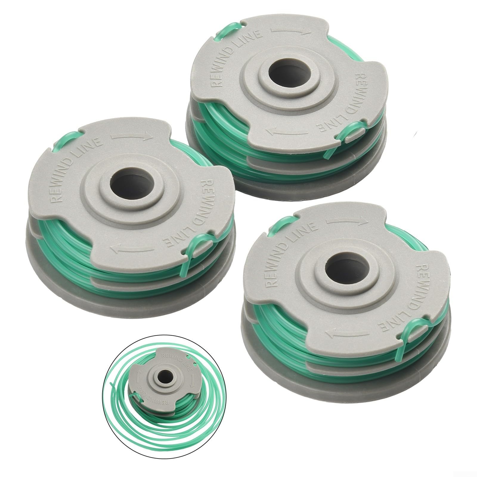 Remplacement du fil de coupe, Bobine et fil de rechange for coupe-bordures Contour 500E, 580E, 650E, 5000E, lot de 3