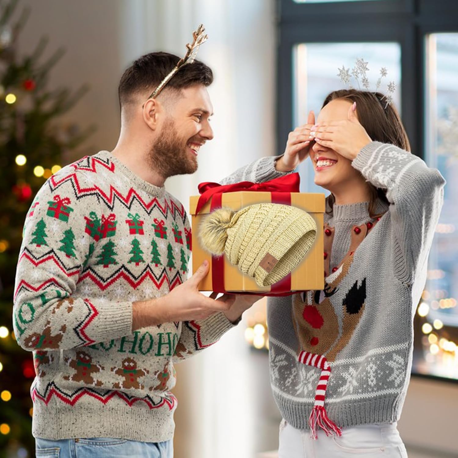 Wireless Music Beanie Headphone hat Women Winter Warm Knit Hats Cap Music Beanie with Headphones Built-in Stereo Speakers Mic for Outdoors Sports Running Skiing Woman Teenagers Her - Image 7