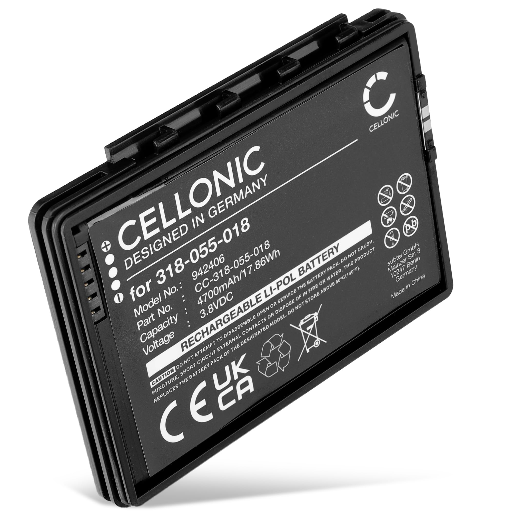 CELLONIC Akku kompatibel mit Honeywell CT60, 318-055-005, Dolphin CT50-BTSC