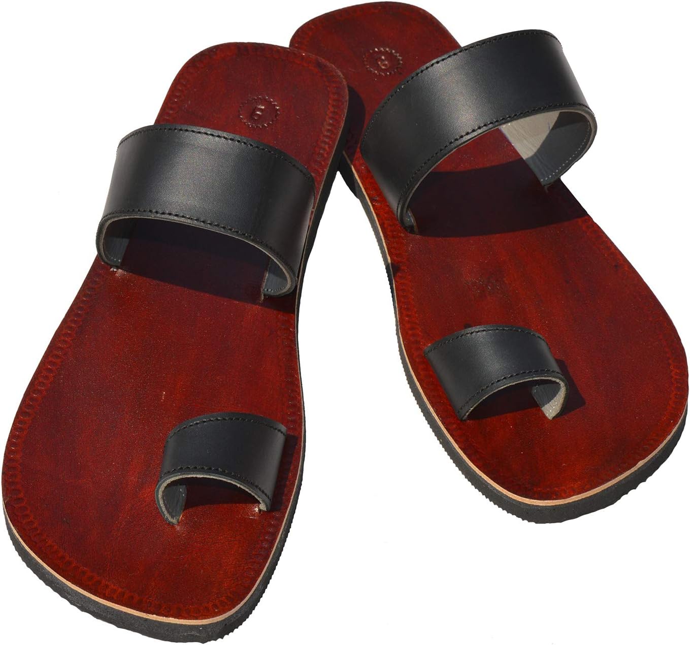 Men Biblical Leather Sandals Jesus Sandals Brown Finger Style Hippie Indian Sandals