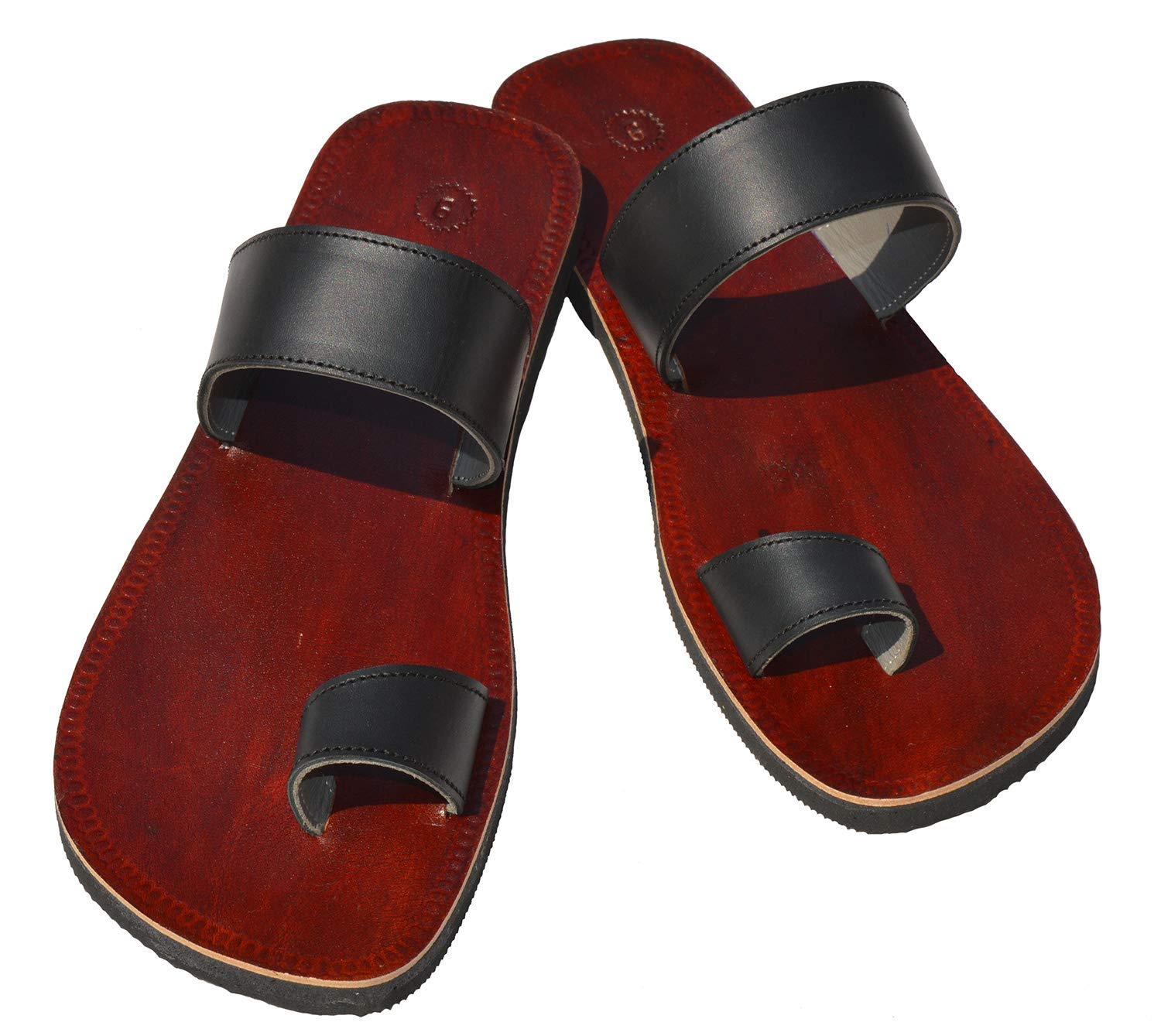 Men Biblical Leather Sandals Jesus Sandals Brown Finger Style Hippie Indian Sandals
