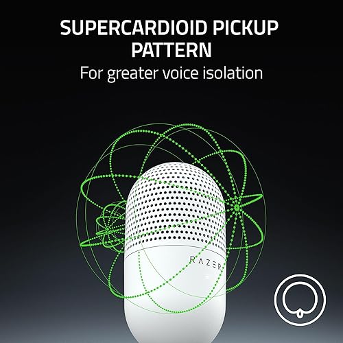 Miniatura 3 de Razer Seiren V3 Mini Micrófono USB Micrófono condensador - Patrón de captación supercardioide - Sensor de toque para silenciar con indicador LED -