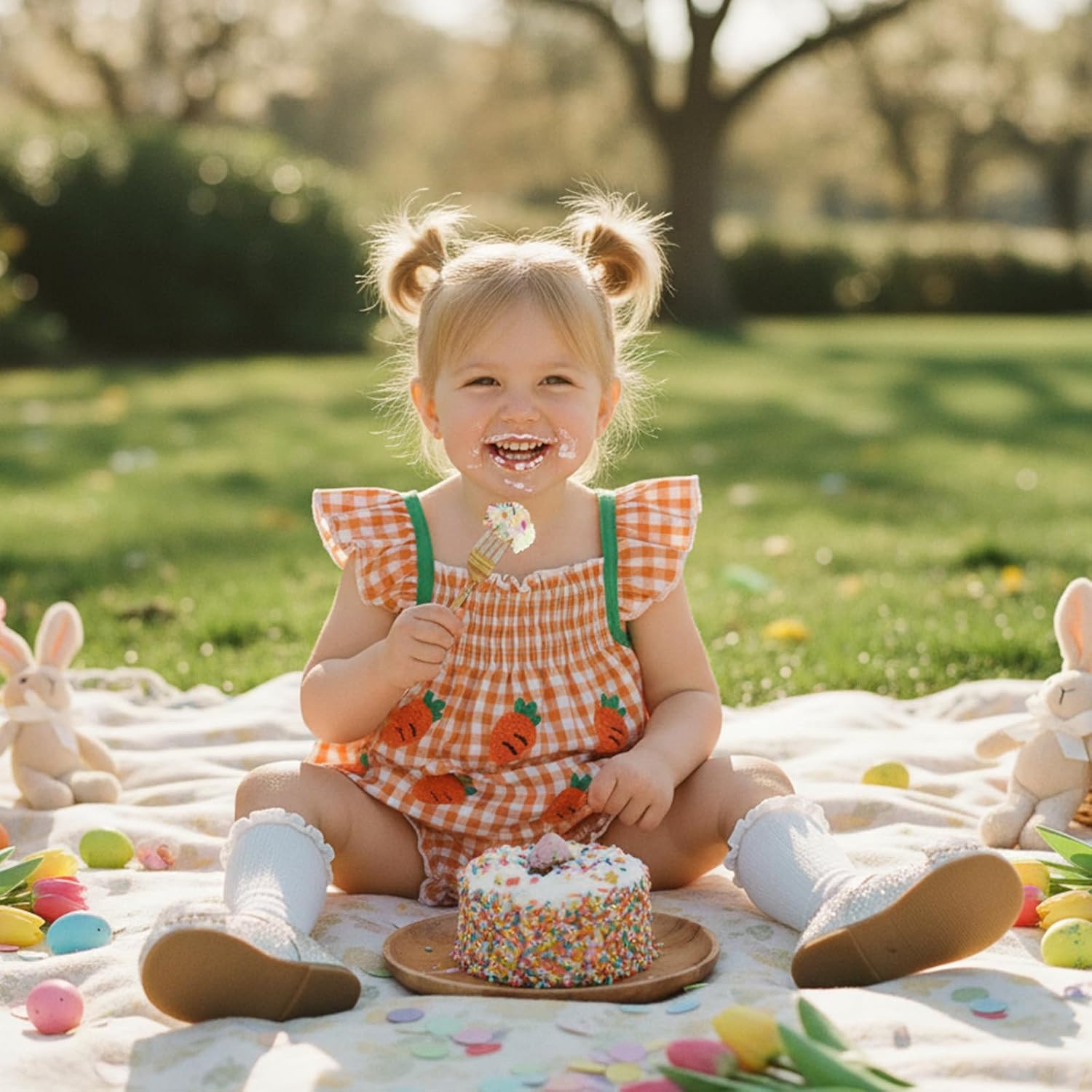 Karwuiio Baby Girl Summer Clothes Flying Sleeve Smocked Babydoll T-shirt Tops Ruffle Shorts Cute Newborn Outfits 2Pcs Set - Image 4