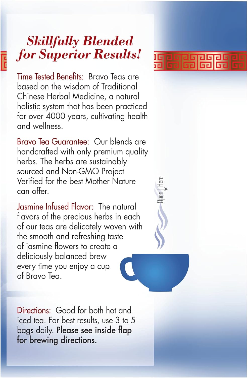 Bravo Tea Lung Soother Herbal Tea Caffeine Free, 20 Tea Bags, 6 Count